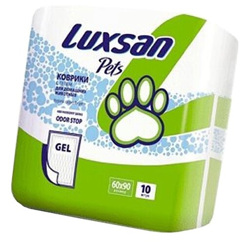 Пеленки для собак впитывающие Luxsan Pets Gel 29 см 10 шт. 29 см зеленый фото