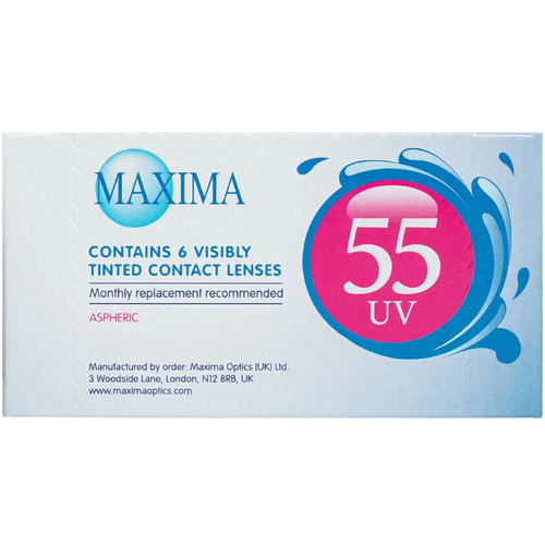 Контактные линзы Maxima 55 UV, 6 шт., R 8,6, D -5,25 фото