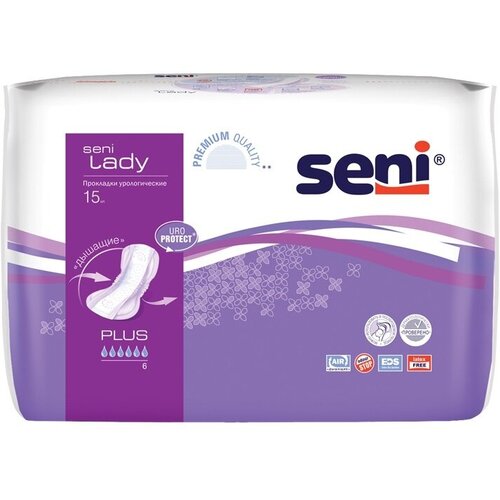 фотография Прокладки урологические женские SENI LADY plus 15 шт., купить за 722р