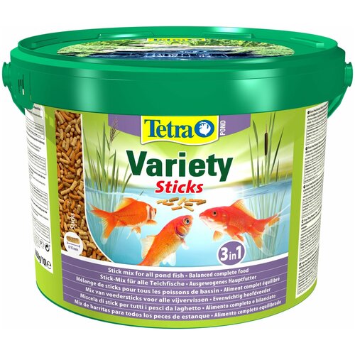 фотография Сухой корм  для  рыб Tetra Pond Variety Sticks, 10 л, 1.65 кг, купить за 3800р