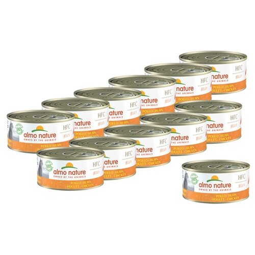 Влажный корм для кошек Almo Nature HFC Jelly с курицей 12 шт. х 150 г (кусочки в желе) фото