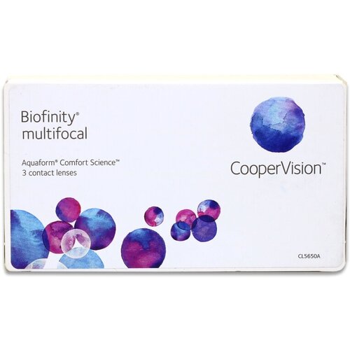 фотография Контактные линзы CooperVision Biofinity Multifocal, 3 шт., R 8,6, D +4,75, ADD: +1.00 D, прозрачный, 1 уп., купить за 2649р