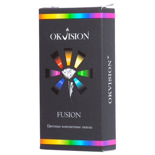 Контактные линзы OKVision Fusion, 2 шт., R 8,6, D -8, brilliant blue, 1 уп. фото