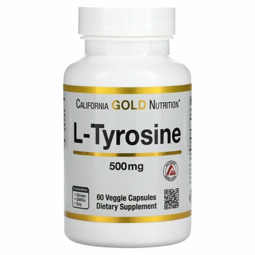 фотография L-Tyrosine, AjiPure, 500 mg, 60 капсул, купить за 1900р