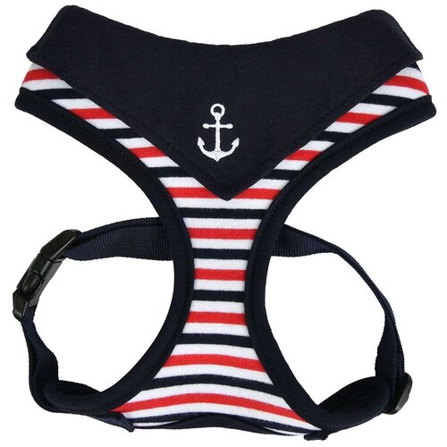 Шлейка Puppia Seaman harness A, обхват шеи 40  см, синий, L фото