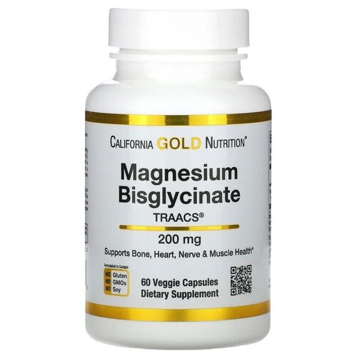 California Gold Nutrition Magnesium Bisglycinate (Биглицинат магния) 60 капсул фото