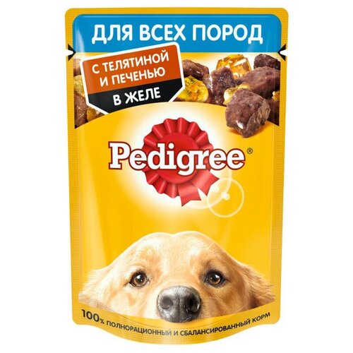 Влажный корм для собак Pedigree телятина, печень 1 уп. х 18 шт. х 85 г фото