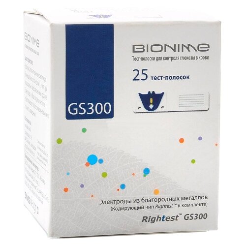 BIONIME тест-полоски для глюкометра Rightest GS300 фото