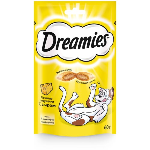 фотография Лакомство для кошек  Dreamies Лакомство для кошек Dreamies подушечки, 60 г сыр, купить за 95р