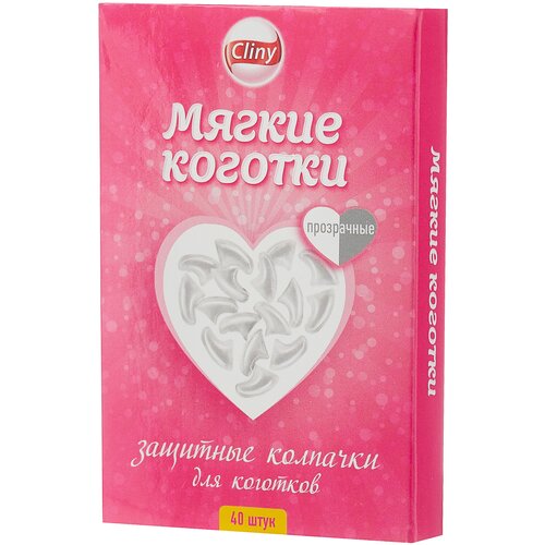 Антицарапки Cliny Мягкие коготки, 40 шт., прозрачный фото