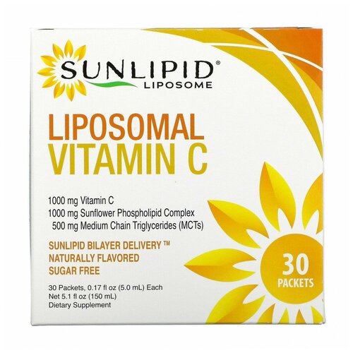 SunLipid Liposomal Vitamin C Липосомальный витамин C, 30 пакетиков фото