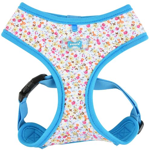 Шлейка Puppia Wildflower harness A, обхват шеи 26  см, голубой, S фото