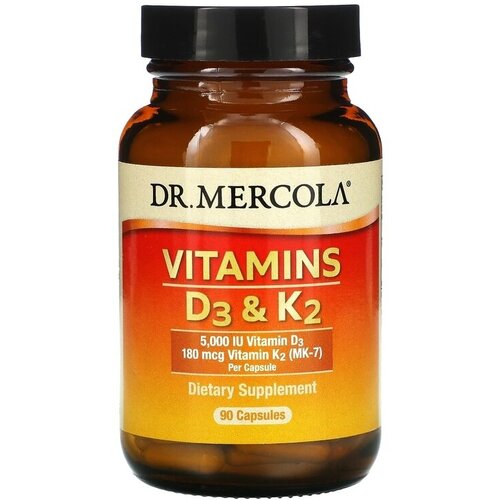 Капсулы Dr. Mercola Vitamins D3 & K2, 90 шт. фото