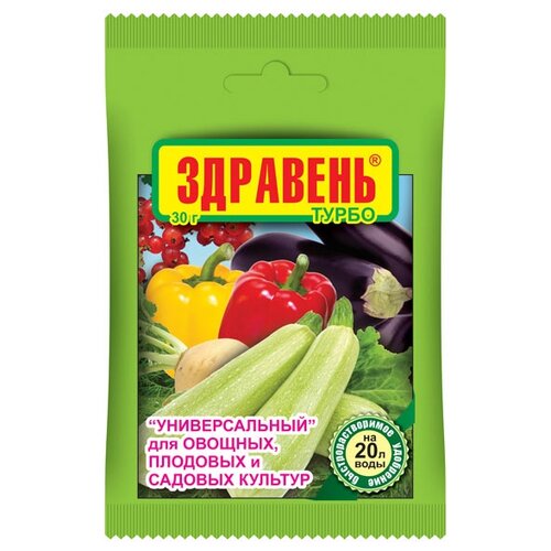 Удобрение ЗДРАВЕНЬ Здравень Турбо универсальное, 0.03 л, 30 г, 1 уп. фото