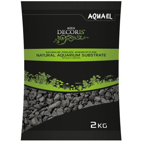 Грунт для аквариума AQUAEL AQUA DECORIS BASALT GRAVEL базальтовый 2-4мм, 2кг фото