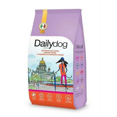 фотография Dailydog casual line корм для взрослых собак мелких пород с индейкой, ягненком и рисом, 3 кг, купить за 1455р