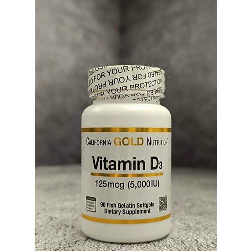 Капсулы California Gold Nutrition Vitamin D3 5000 IU, 90 шт. фото