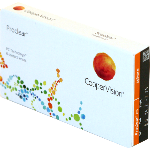 фотография Контактные линзы CooperVision Proclear.., 6 шт., R 8,6, D +8,5, прозрачные, 1 уп., купить за 2060р