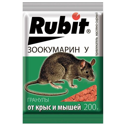 Средство Rubit Зоокумарин У гранулы 200 г сырный, пакет, 0.21 кг фото