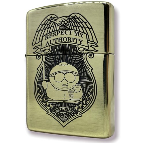 фотография Зажигалка бензиновая Zippo(Armor) Cartman Custom Латунь с глубокой объемной гравировкой, купить за 7000р