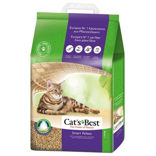 Комкующийся наполнитель Cat's Best Smart Pellets, 20л, 1 шт. фото