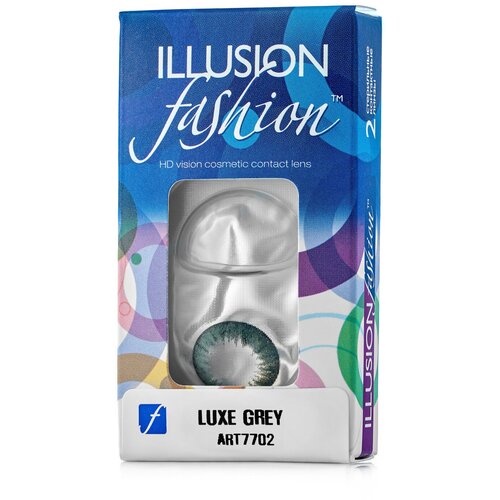 Контактные линзы ILLUSION Fashion Luxe, 2 шт., R 8,6, D -5,5, grey фото