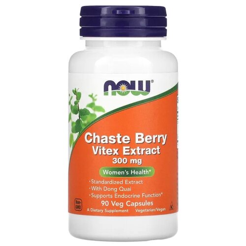 NOW Chaste berry vitex extract 300 mg 90 caps / Нау экстракт витекса 300 мг 90 капс фото