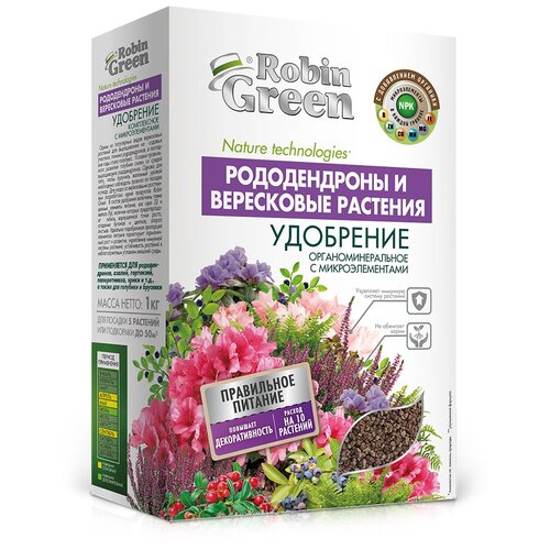 Удобрение Robin Green органоминеральное. Рододендроны и вересковые растения, 1 л, 1000 г, 1 уп. фото