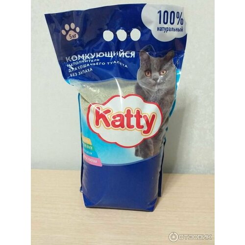 Наполнитель для кошачьего туалета Katty комкующийся 5 кг фото