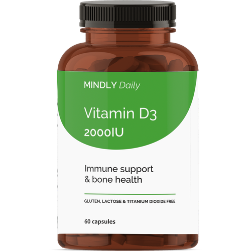 MINDLY Daily Витамин D3 2000 МЕ/Vitamin D3 2000IU мягкие желатиновые капсулы массой 720 мг 60 шт фото