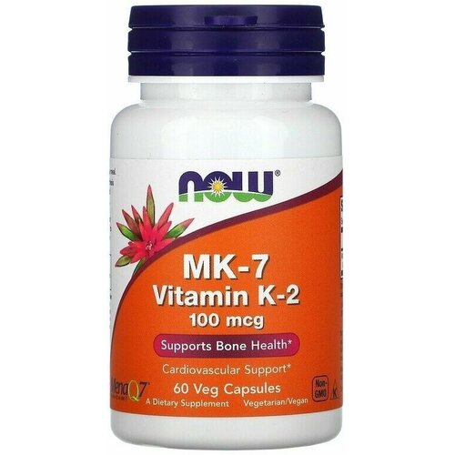 NOW Vitamin K-2 (MK7) 100 mcg 60 vcaps фото