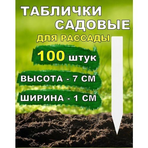 Таблички садовые для растений и рассады 7*1см 100 штук фото