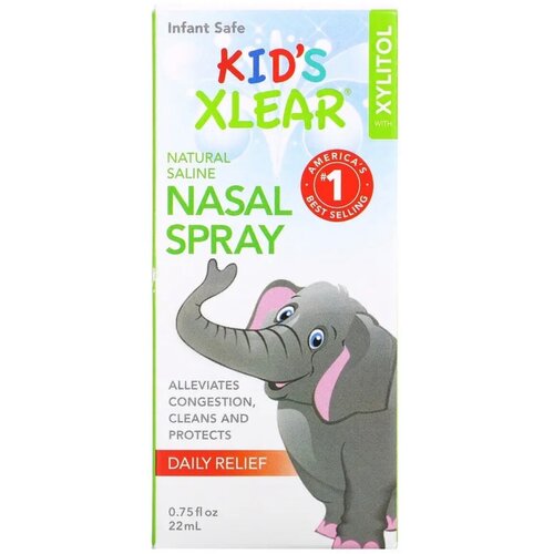 Xlear, Natural Nasal Spray, Kid's Xlear, солевой назальный спрей для детей, 22 мл (0,75 жидк. унции) фото