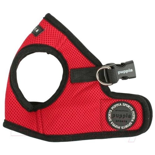 Шлейка Puppia Soft vest harness B, обхват шеи 53  см, красная, XXXL фото