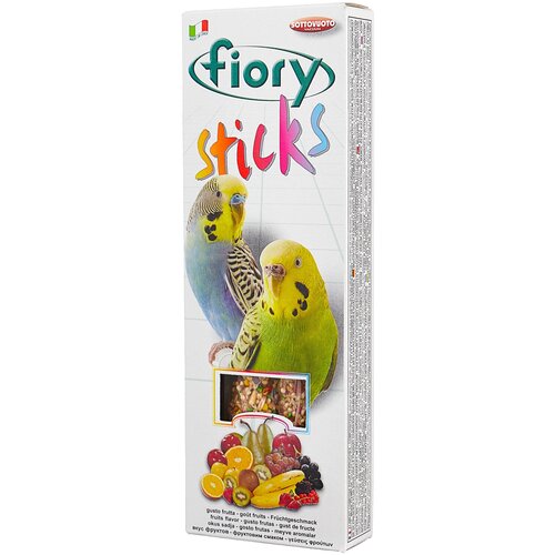 Лакомство для птиц Fiory Sticks с фруктами , 60 г , 30 мл , 2 шт. в уп. фото