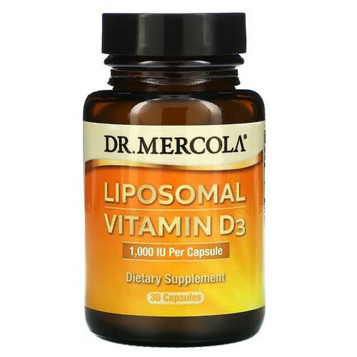 фотография Капсулы Dr. Mercola Liposomal Vitamin D3, 140 г, 1000 ME, 30 шт., купить за 2380р