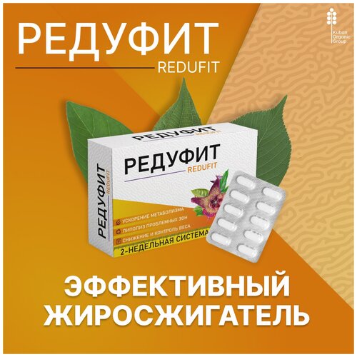 Жиросжигатель Редуфит, таблетки для похудения, для снижения веса. Для мужчин и женщин, капсулы фото