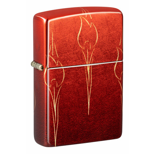 Зажигалка ZIPPO Ombre Flames с покрытием 540 Tumbled Brass, латунь/сталь, разноцветная, 38x13x57 мм фото