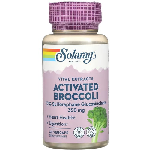 Solaray Activated Broccoli 350 mg (10% Sulforaphane Glucosinolates) 30 вег капсул (Solaray) фото