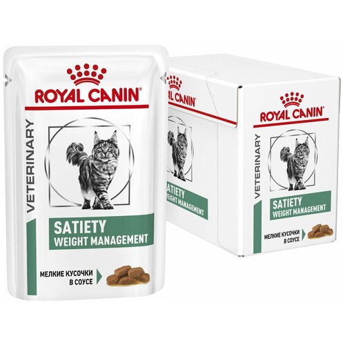 фотография Влажный корм для кошек Royal Canin Satiety SAT30 при избыточном весе 12 шт. х 85 г (кусочки в соусе), купить за 2050р