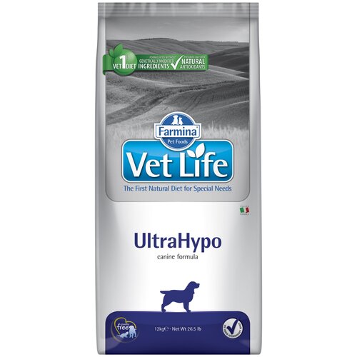 фотография Сухой корм для собак Farmina Vet Life UltraHypo 1 уп. х 1 шт. х 12000 г, купить за 42896р