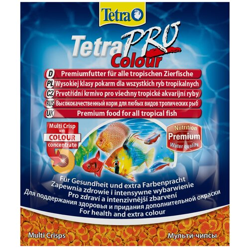 Сухой корм  для  рыб, рептилий, ракообразных Tetra TetraPro Colour, 12 г фото