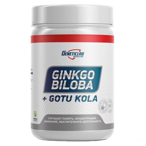 фотография Пищевой продукт Geneticlab Nutrition Ginkgo Biloba+Gotu Kola, 270 г, 60 шт., купить за 659р