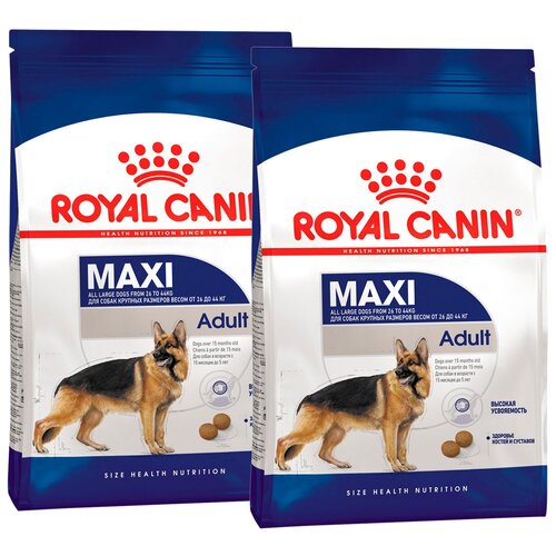 фотография ROYAL CANIN MAXI ADULT для взрослых собак крупных пород (15 + 15 кг), купить за 18351р