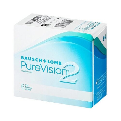 Контактные линзы Bausch & Lomb PureVision 2 HD., 6 шт., R 8,6, D -8 фото