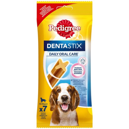 Лакомство для собак Pedigree Denta Stix для средних пород, 180 г фото