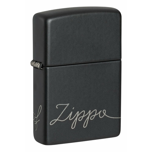 фотография Оригинальная бензиновая зажигалка ZIPPO Classic с покрытием Black Matte, латунь/сталь, черная, матовая, 38x13x57 мм, купить за 8054р