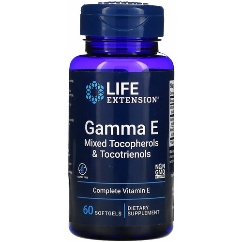 Life Extension Gamma E Mixed Tocopherols & Tocotrienols (Гамма-Е Смешанные токоферолы и токотриенолы) 60 капсул фото