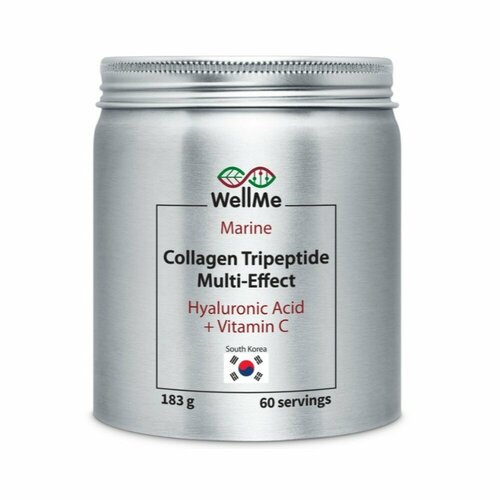 Коллаген морской трипептид с гиалуроновой кислотой и витамином С Collagen Tripeptide Multi-Effect WellМe, 60 порций фото