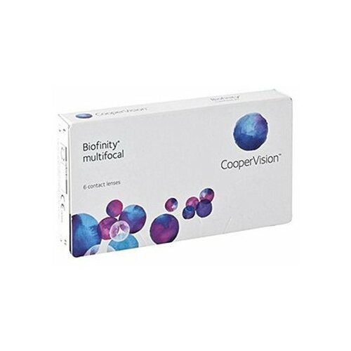 Контактные линзы CooperVision Biofinity Multifocal, 3 шт., R 8,6, D +0,75, ADD: +2.50 D, прозрачный, 1 уп. фото